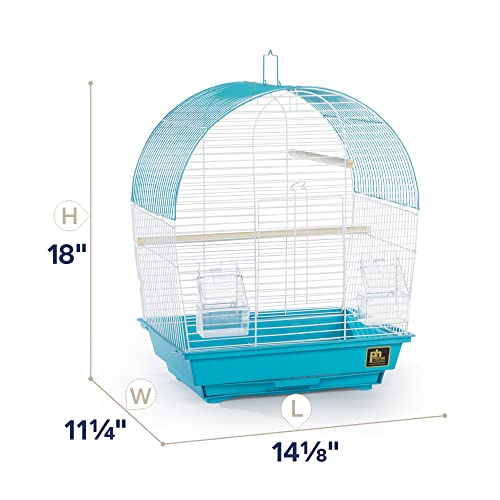 South Beach Dome Top Bird Cage (Dome - Teal / 10.6"L x 0.6"W x 18.1"H)