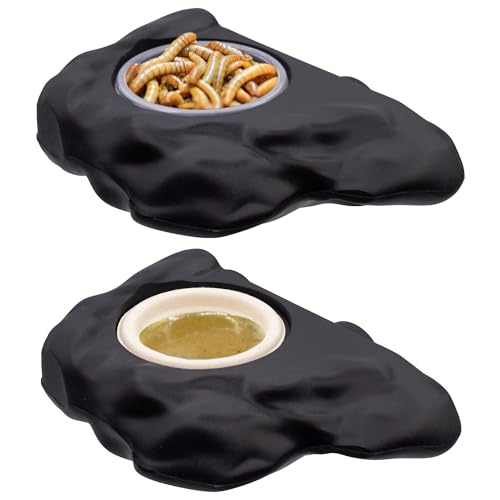 Silicone Gecko Feeding Ledge (Black)