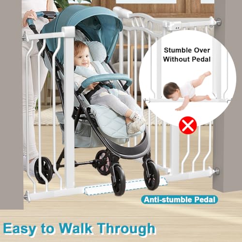 Extra Wide Baby Gate for Doorways 29.9" (White / 29.9"-53.1")