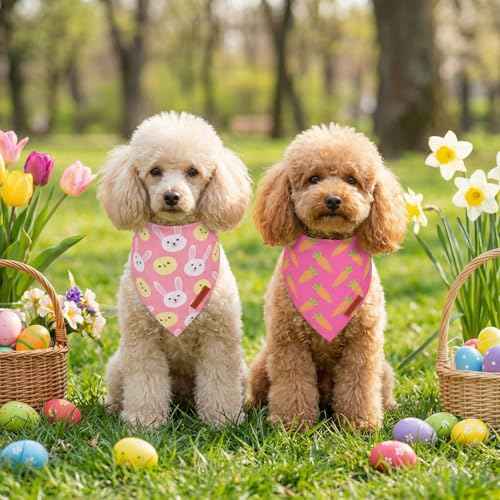 Pink Easter Dog Bandana (Small / Easter-2)