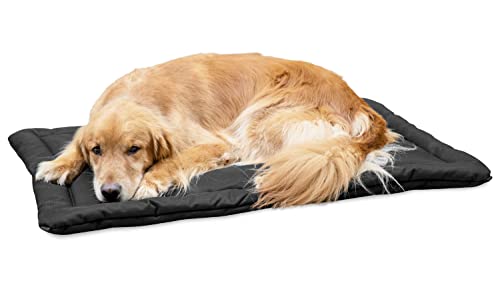 Tough Ripstop Dog Crate Pad (Large (41" L x 27" W) / Obsidian Black)