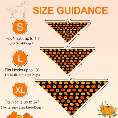 Fall Dog Bandanas (Small / Fall-Black, Yellow)