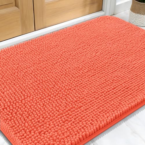 Dog Door Mat for Muddy Paws 32x20 (Coral / 32" X 20")