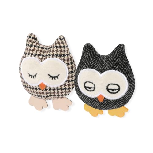 Feline Frenzy HOOTIFUL Owls Plush Squeaky CAT Toy (Hooti-ful Owls)