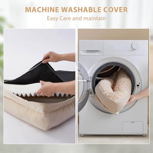 Orthopedic Washable Dog Bed (Beige / 54.0"l x 36.0"w x 7.5"th)
