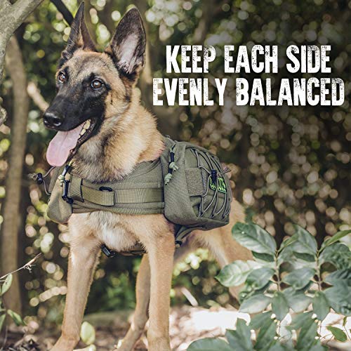 Dog Backpack for Medium & Large Dogs (Green / Medium)