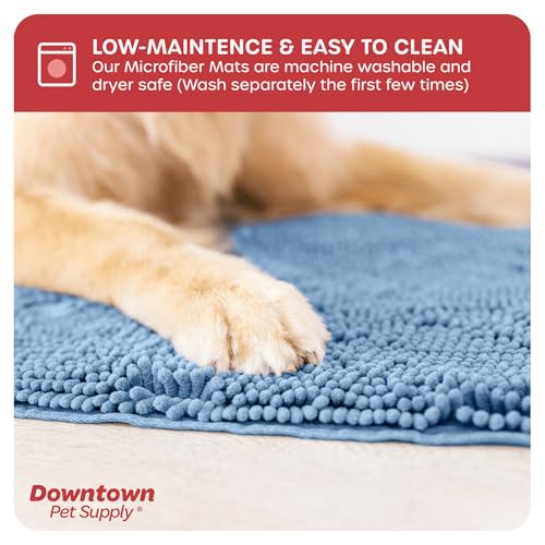 Dog Mud Mat 31" x 20" Faded Denim (31" x 20" / Faded Denim)