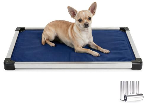 Chew Proof Armored Padded Dog Crate Bed (Small (29" L x 18" W x 1" H) / Blue Quartz Ripstop)