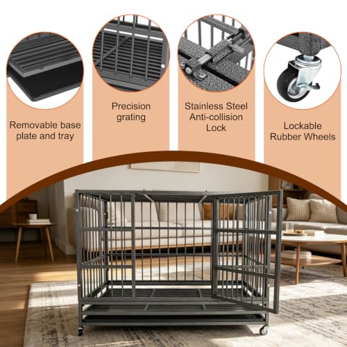 47 Inch Heavy Duty Dog Crate (47.0"L x 30.0"W x 35.0"H)