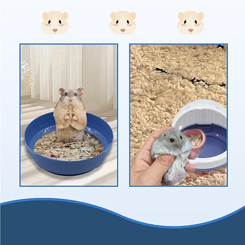 Hamster Carrier Cage Portable Cages Small Animals Carry Travel Case with Water Bottle Plastic Breathable Guinea Pig Outgoing Cage for Dwarf Hamster Ferret Chinchillas Hedgehog (【Blue】)