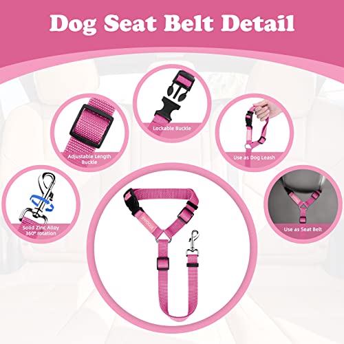 Dog Seat Belt for Car (Pink)