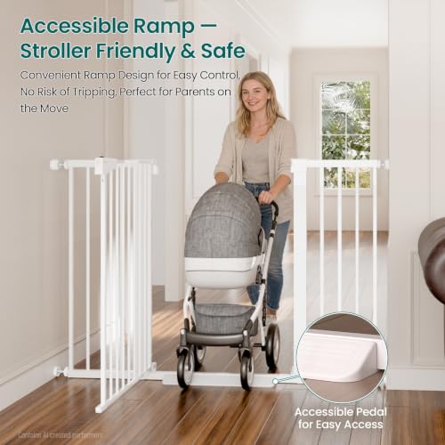 36" Extra Tall Baby Gate (White / 30"-54" W x 36" H)
