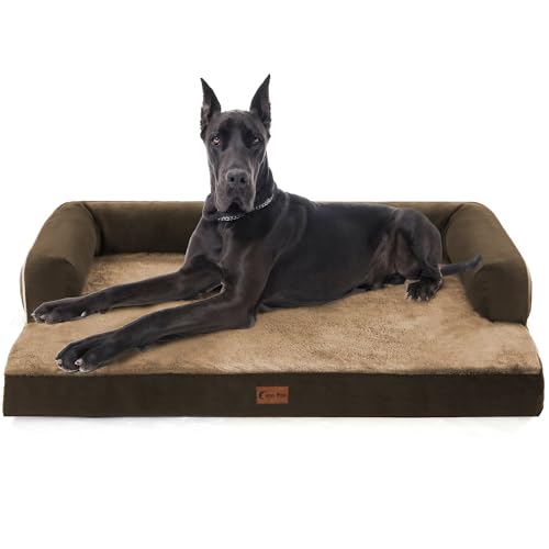Orthopedic Washable Dog Bed for Extra Large Dogs (Brown / 53.0"L x 42.0"W x 8.0"Th)