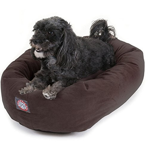 Suede Calming Dog Bed (Chocolate)