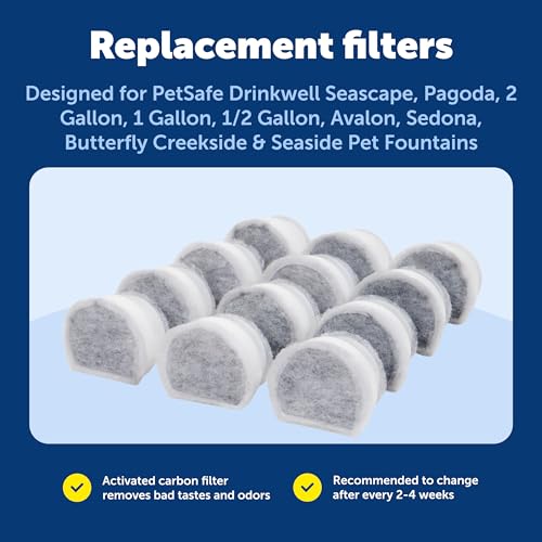 Drinkwell Pet Fountain Replacement Carbon Filters (Pack of 12 / Carbon Filters)