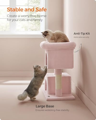 Cat Tree 33.1 (L (23.6"L x 15.7"W x 33.1"H) / Jelly Pink)