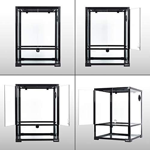 Reptile Glass Terrarium (Black and Clear)