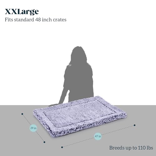Stoutwool Indestructible Dog Bed (47.0"L x 29.0"W x 2"Th / Jacaranda)