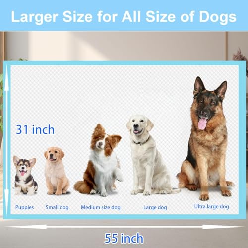 XXXL Puppy Pee Pads for Dogs 31"x55" 100 Count (31"x55" 100 Count)