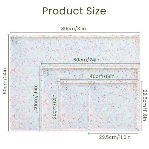 2 Pack Dog Food Mat Anti (24.5"L x 16.5"W - 2 Pack / Donut-White)