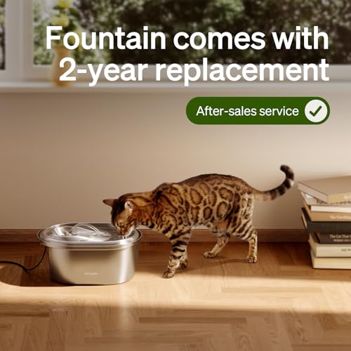 Replacement Filters for Cat Water Fountain Stainless Steel (White / 4 Filters)