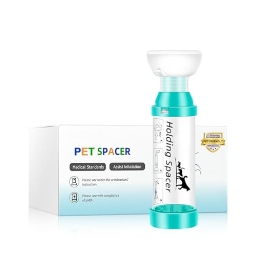 Cat Inhaler Spacer with Round Silicone Mask (Light Green / S Mask Included)