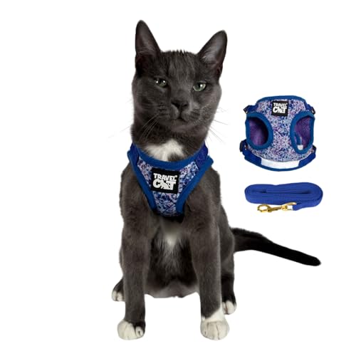 Travel Cat Harness and Leash Set (Small / Groovy Cat)