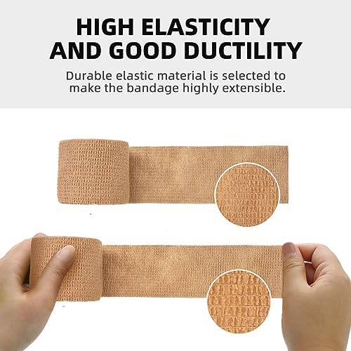 Self Adherent Cohesive Bandages Wrap 24Packs 1" x 5 Yards (Mix Color 01 / 1 In x 5 Yards)