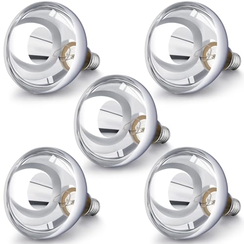 5 Pack Heat Lamp Bulbs 250 Watt (Silver)