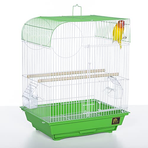 South Beach Flat Top Bird Cage (Lime Green / 10.6"L x 0.5"W x 18.0"H)