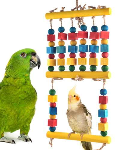 Bird Toys Parrot Chew Swing Toy with Perches Stand