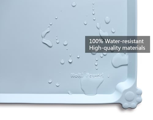 Large Silicone Pet Food Mats Tray (24" x 16" / Frost)