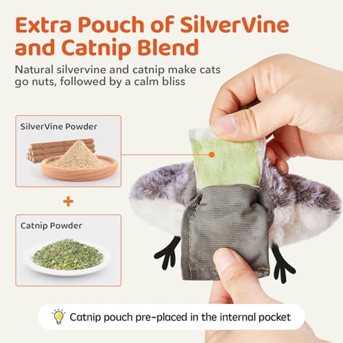 Cat Toys 2 Pcs Flapping Sandpiper Pair (Piper Couple)