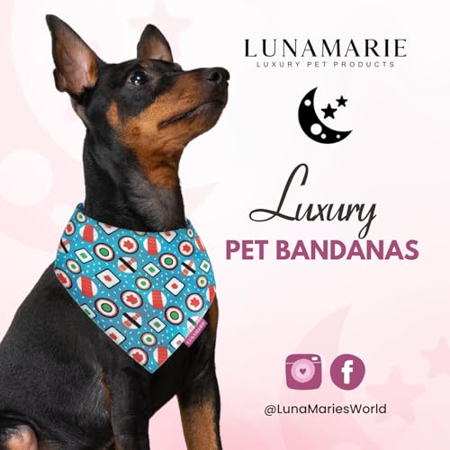 Luxury Pet Birthday Bandanas (Sushi / Large)