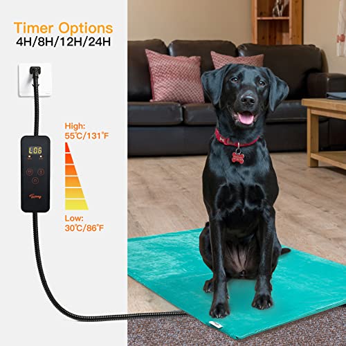 Large Pet Heating Pad (Green / 35.0"L x 24.0"W x 0.6"Th)