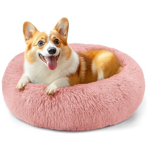 28in Large Dog Bed (Pink / 28.0"L x 28.0"W x 8.0"Th)