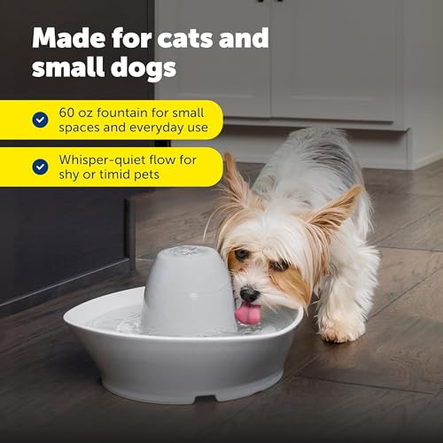Creekside Ceramic Pet Fountain (Fountain + 12 Carbon Filters + 2 Foam Filters)