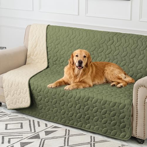 Pet Bed Cover Dog Bed Blanket for Sofa and Furniture Waterproof New Pattern Design (82x102 Inch (Pack of 1) / Green)