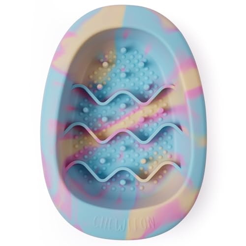 Dog & Cat Lick Mat Bowl with Suction Cups (Rainbow / Small)