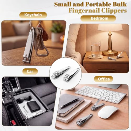 Rustproof Stainless Steel Nail Clippers Bulk (Slanted Top)