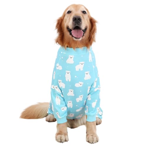 Dog Pajamas One Piece Light Comfy Pjs Pet Costume M (X-Large / Sleepy Polar Bears)