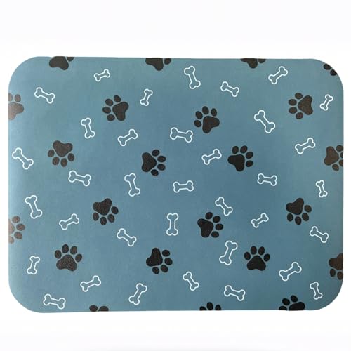 Pet Cat Dog Food Mat Non Slip Mat for Dog Water Bowl Mat Quick Dry Absorbent Cat Feeding Mat