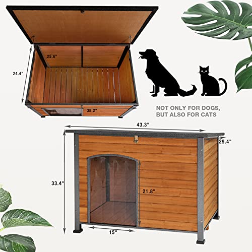 Dog House Outdoor Insulated Dog Kennel for Small Medium Large Dogs