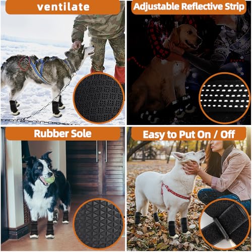Dog Shoes for Hot Pavement Anti (Size 7: 2.75''x2.55''(L*W))