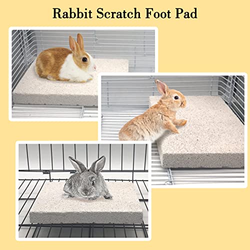 Rabbit Grinding Claw Pads Natural Hamster Lava Stone Teeth Grinder (White 1x Large)