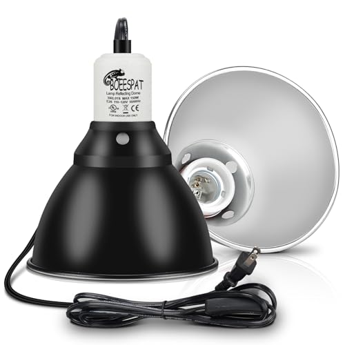 Reptile Lamp Bulb Fixture 5.5 Inch Deep Dome with Switch (Cone Dome W/ Switch / 1pcs*Dome-5.5" (Max 150W))