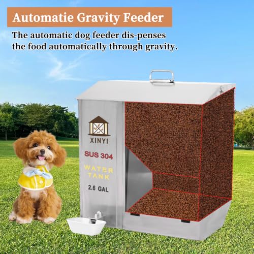 Stainless Steel Dog Feeder and Waterer 2