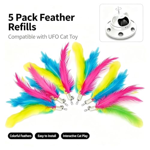 Antenna Mounted Feather Refill (Yellow, purple, blue)