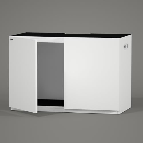 Wooden Aquarium Stand & Cabinet (W47.2xD23.6xH31.5in(120x60x80cm) / White)