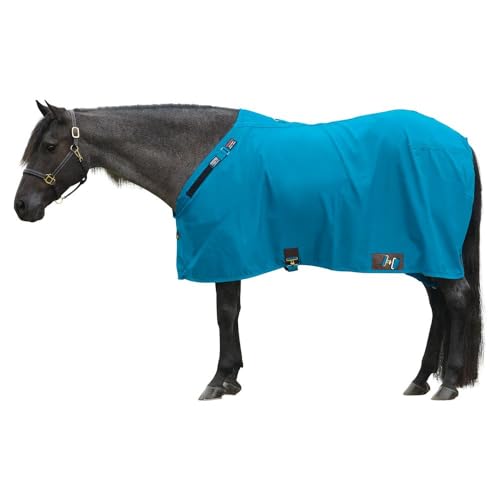 Dura Nylon Horse Stable Sheet (Horse Size 78 / V-Free | Closed Front | Legstrap / Teal)